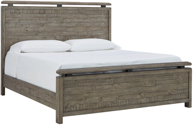Signature Design by Ashley® Brennagan 2-Piece Gray King Panel Bed Set-1