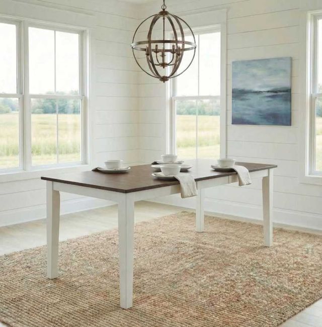 Liberty Furniture Landale Chestnut 30" Rectangular Dining Table with White Base-1