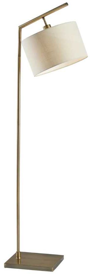 Adesso® Reynolds Antique Brass Floor Lamp-0