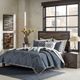 Olliix by INK+IVY Navy Fleur Embroidered Square Pillow-1