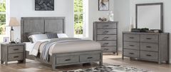 American Wholesale Furniture Copeland 5-Piece Gray Bedroom Set