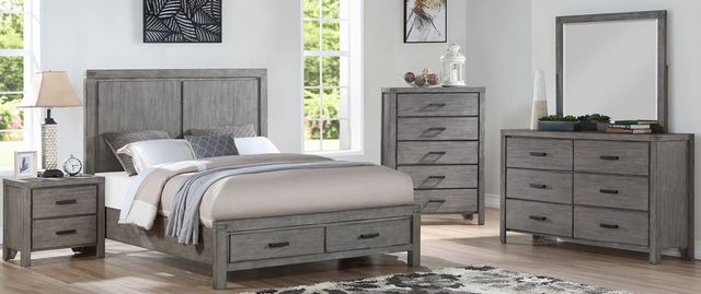 American Wholesale Furniture Copeland 5-Piece Gray Bedroom Set-0