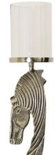 Stylecraft Nickle Plated Horse Statue Candle Holder with Glass-1