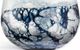Giftcraft Blue/Silver/White Glass Vase-1