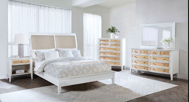Coaster® Bexhill 5-Piece White Eastern King Bedroom Set-1