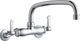 Elkay Chrome Foodservice 3-8" Adjustable Centers Wall Mount Faucet with Lever Handle-0