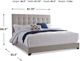 Signature Design by Ashley® Dolante Beige Queen Upholstered Panel Bed-2