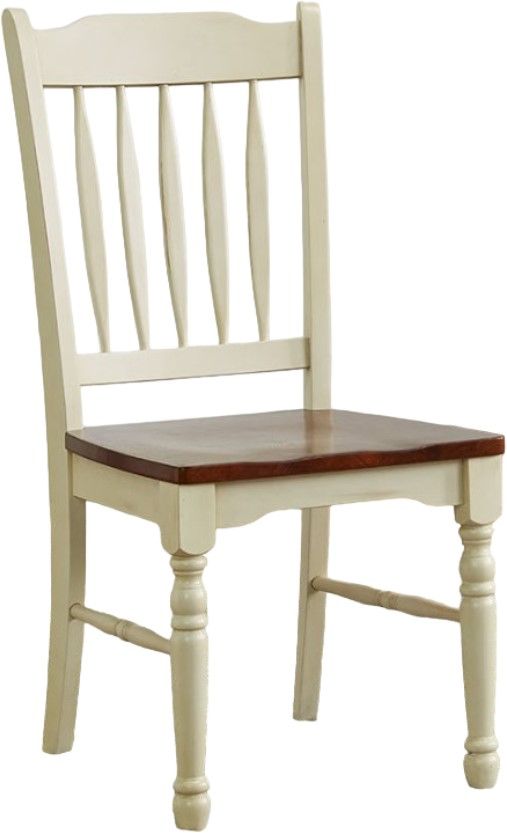 A-America® British Isles Buttermilk/Merlot Slatback Dining Side Chair-0