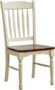 A-America® British Isles Buttermilk/Merlot Slatback Dining Side Chair-0