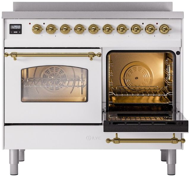 Ilve® Nostalgie II Series 40" White Pro Style Induction Range-3