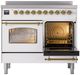 Ilve® Nostalgie II Series 40" White Pro Style Induction Range-3