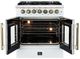 FORNO® Galiano Alta Qualita 30" White and Antique Brass Pro Style Dual Fuel Range -1