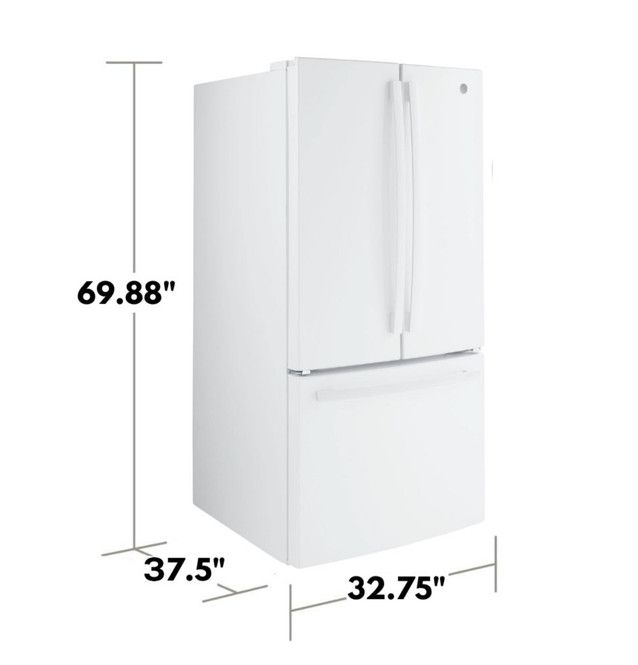 GE® Series 33" 24.7 Cu. Ft. White French Door Refrigerator with Internal Water Dispenser-2