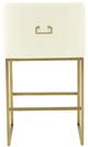 TOV Furniture Lisa by Inspire Me! Home Decor Cream/Gold Counter Stool-5