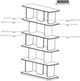 International Furniture Direct Mezquite Oil Black/Stained Dark Bookcase-2