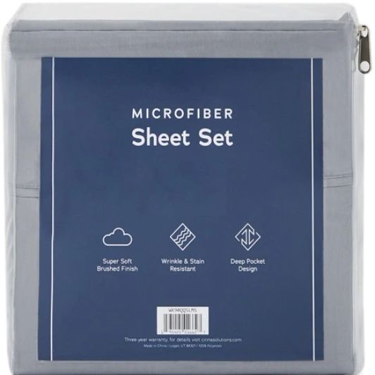 Weekender™ 6-Piece Double Brushed Microfiber Slate Split California King Sheet Set-0