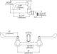 Elkay Chrome Service/Utility 8" Centerset Wall Mount Faucet with 6" Wristblade Handle and Offset Inlets Stop-1