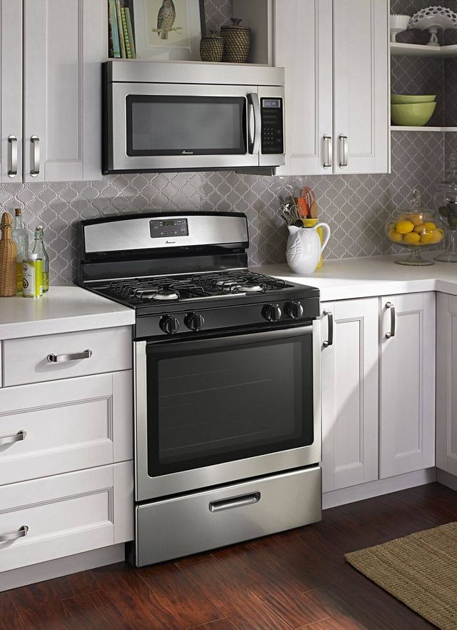 Amana® 30" Stainless Steel Free Standing Gas Range-3