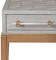 Bassett Mirror Perrine Soft Graphite Chairside Table with Gold Base-4