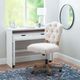 Linon Katie White Office Chair-1