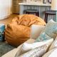 CordaRoy's® Original Cognac Faux Leather Queen Bean Bag Chair-3