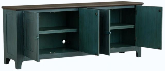 Legacy Classic Lake House Dried Tobacco/Sea Glass Door Console-1