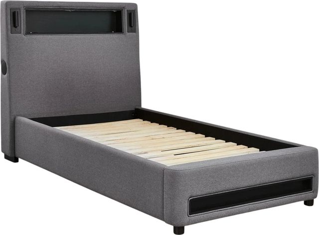 Signature Design by Ashley® Cayberry Gray Twin Upholstered Panel Bed-1