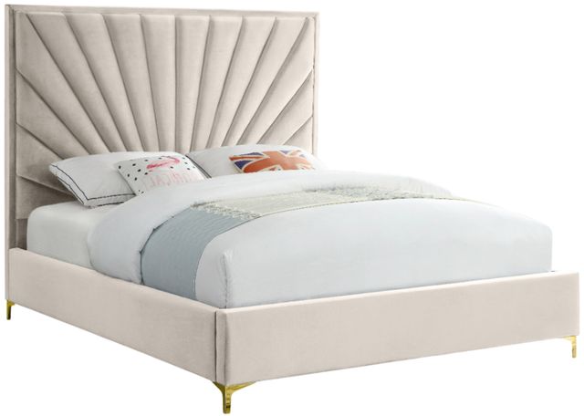 Meridian Furniture Eclipse Cream King Upholstered Panel Bed-3