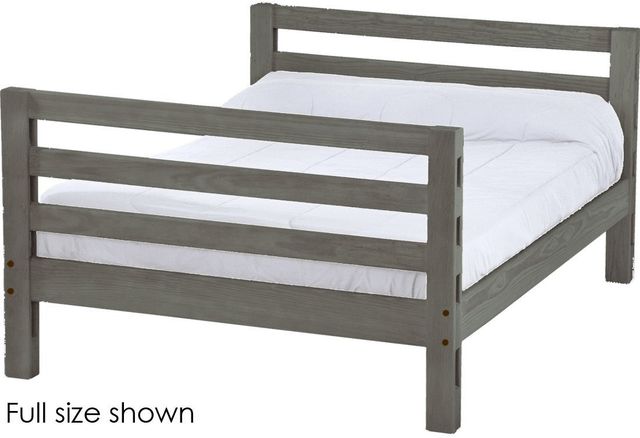 Crate Designs™ Furniture Graphite Full XL Ladder End Lower Youth Bunk Bed-0