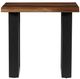 Crestview Collection Fletcher Stained Brown End Table with Black Base-1