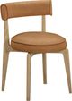 TOV Furniture Nikita Brown/Natural Vegan Leather Dining Chair-0
