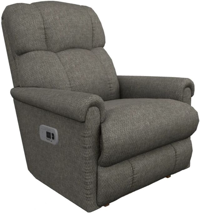La-Z-Boy® Pinnacle Graphite Power Rocking Recliner with Headrest-0