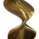 Uttermost® Spiraling Antique Brass Cordless Buffet Lamp with Black Marble Foot-5