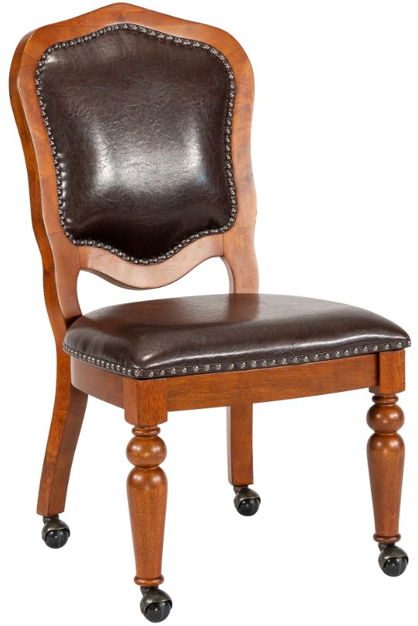 Cramco Bellagio Cherry/Cordovan Caster Dining Side Chair-0