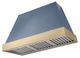 AGA Euclid 48" Stone Blue Wall Mounted Range Hood  with Brushed Brass Trim-0