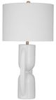 Bassett Mirror Tolland Glossy White Table Lamp-1