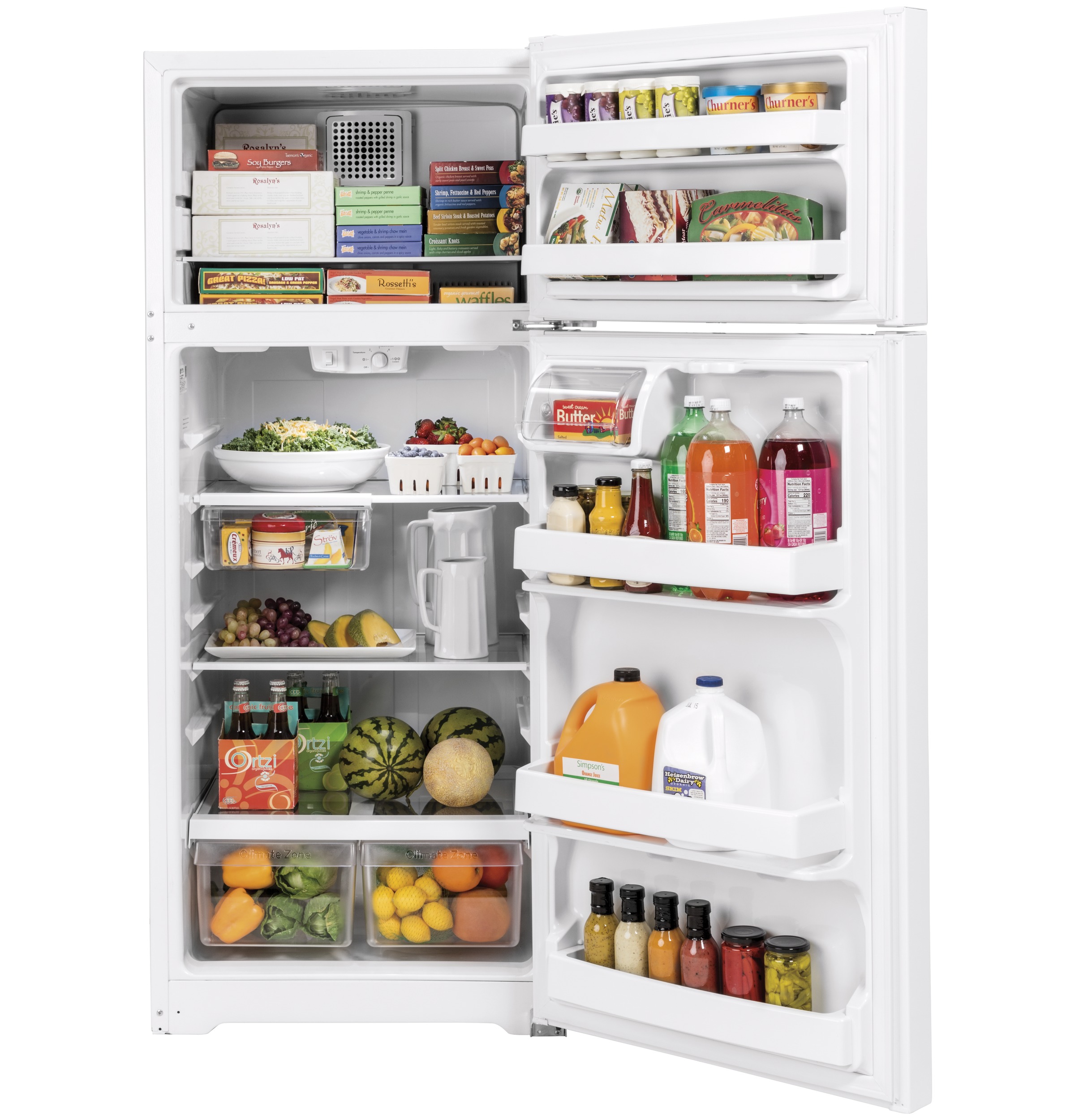 GE 28-inch 17.5 cu.ft. Freestanding Top Freezer Refrigerator - Thumbnail 3