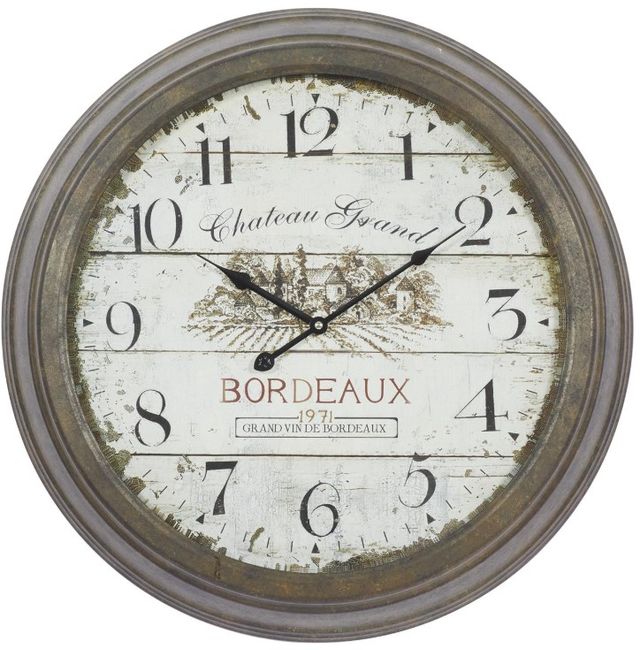 Deco Marche White Bordeaux Wall Clock-0