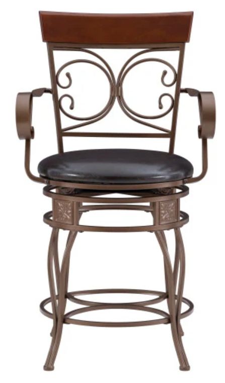 Powell® Bria Brown/Dark Bronze Counter Stool-3