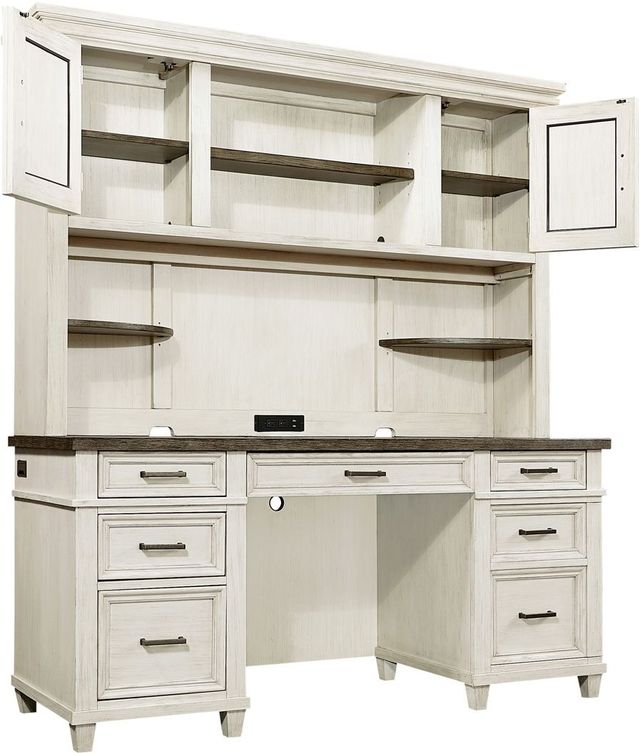 aspenhome® Caraway Aged Ivory Credenza and Hutch-2
