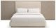 Caracole® Anthology Classic Beige/Dry Martini King Upholstered Panel Bed with Wings-1