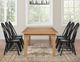 Steve Silver Co. Sommerset 7-Piece Black/Natural Oak Windsor Dining Table Set-1