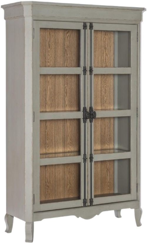 Legacy Classic Vintage Market Barnwood Oak/Northern Moss Display Cabinet-0