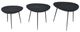 Jofran Inc. Global Archive Reeves 3-Piece Black Nesting Table Set-2