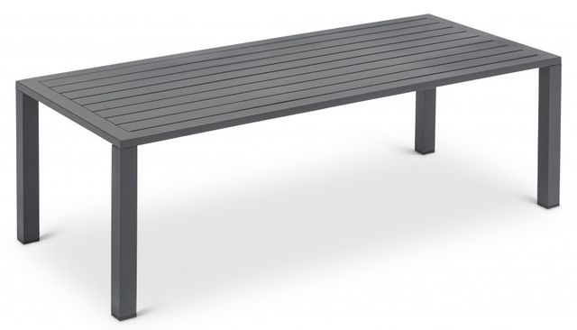 Meridian Furniture Maldives Grey Aluminum 16" Outdoor Patio Coffee Table-0