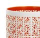 A & B Home Orange/White Candle Holder-1