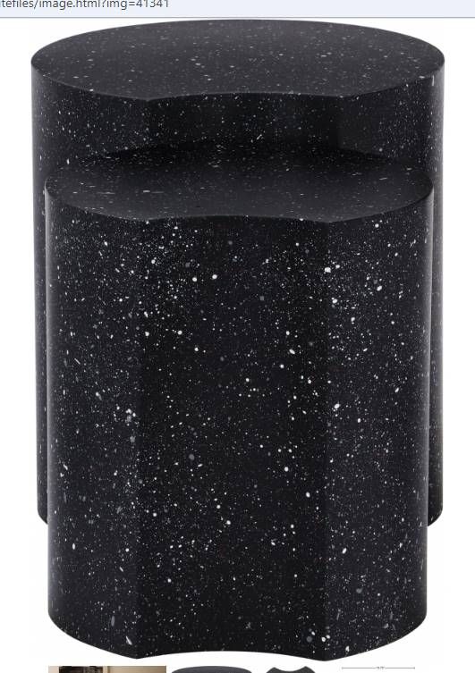 Meridian Furniture Dimple 2-Piece Black 28" Modular Nesting End Table Set-1