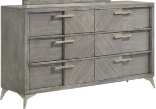 Bernards Aries Gray 6-Drawer Dresser