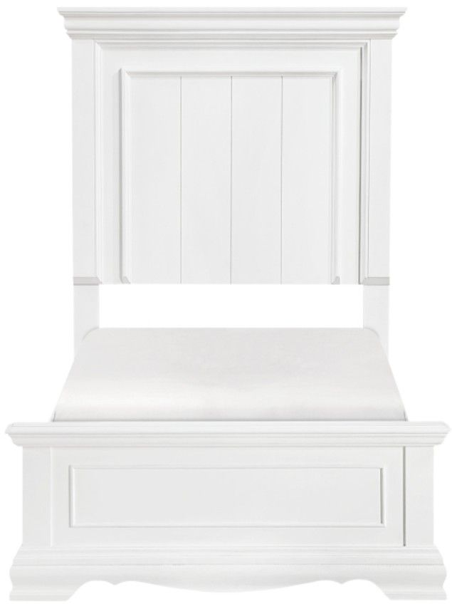 Homelegance® York White Twin Panel Bed-3