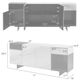 Armen Living Olivia Black/White Buffet-2